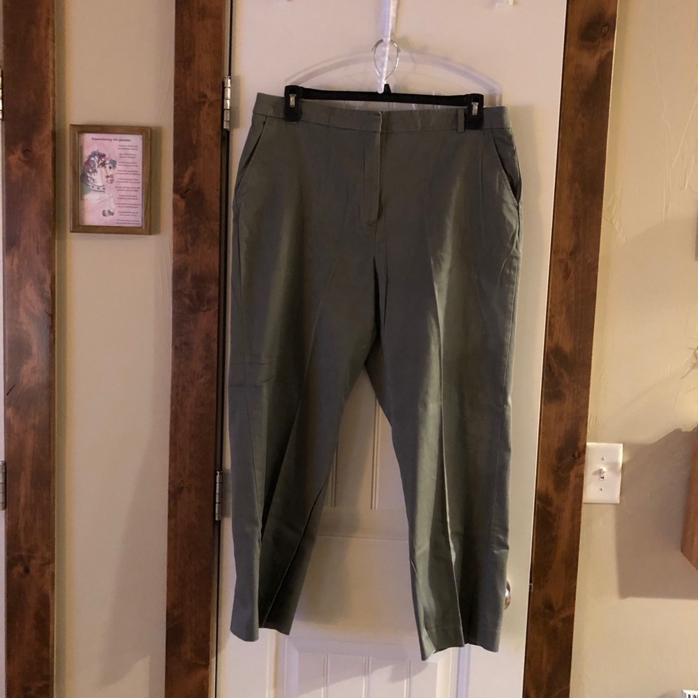 Courtenay-Sz 16-Olive Green Pants-Back Str Waist